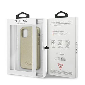 Guess GUHCP12SIGLGO iPhone 12 mini 5.4" gold/gold hardcase Iridescent