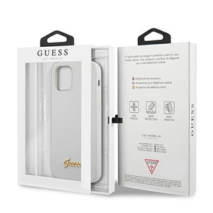 Guess GUHCP12SLSLMGWH iPhone 12 mini 5.4" white/white hardcase Metal Logo Script