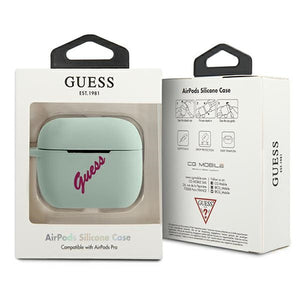 Guess GUACAPLSVSBF AirPods Pro cover blue fuchsia/blue fuschia Silicone Vintage