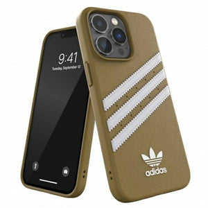 Adidas OR Molded Case PU for iPhone 13 Pro / iPhone 13 - Beige and Gold