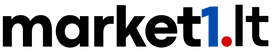 Logo of market1.lt with a white background