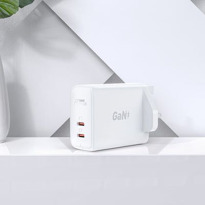 Acefast GaN charger (UK plug) 2x USB Type C 50W, Power Delivery, PPS, Q3 3.0, AFC, FCP (A32 UK)