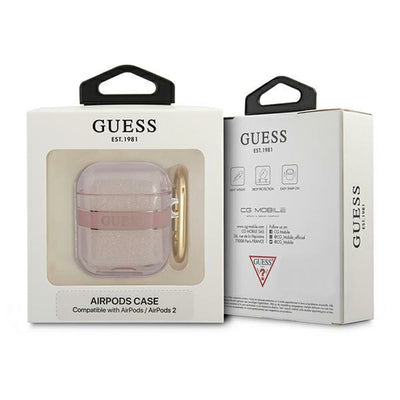 Guess GUA2HHTSP AirPods cover pink/pink Strap Collection