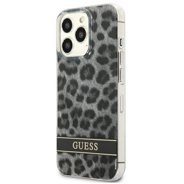 Guess GUHCP13LHSLEOK iPhone 13 Pro / 13 6.1" grey/grey hardcase Leopard