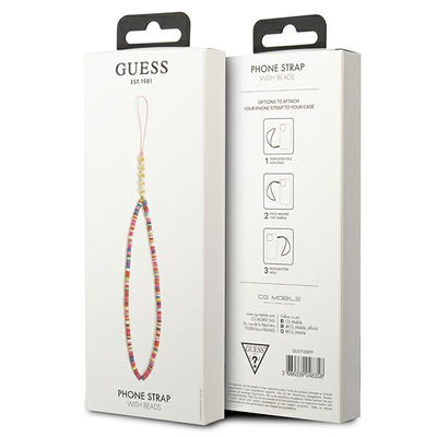 Guess pendant GUSTGMPP Phone Strap multicolor pink/multicolor pink Heishi Beads