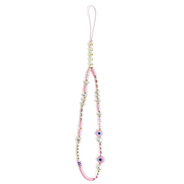 Guess pendant GUSTSHPP Phone Strap pink/pink Beads Shell