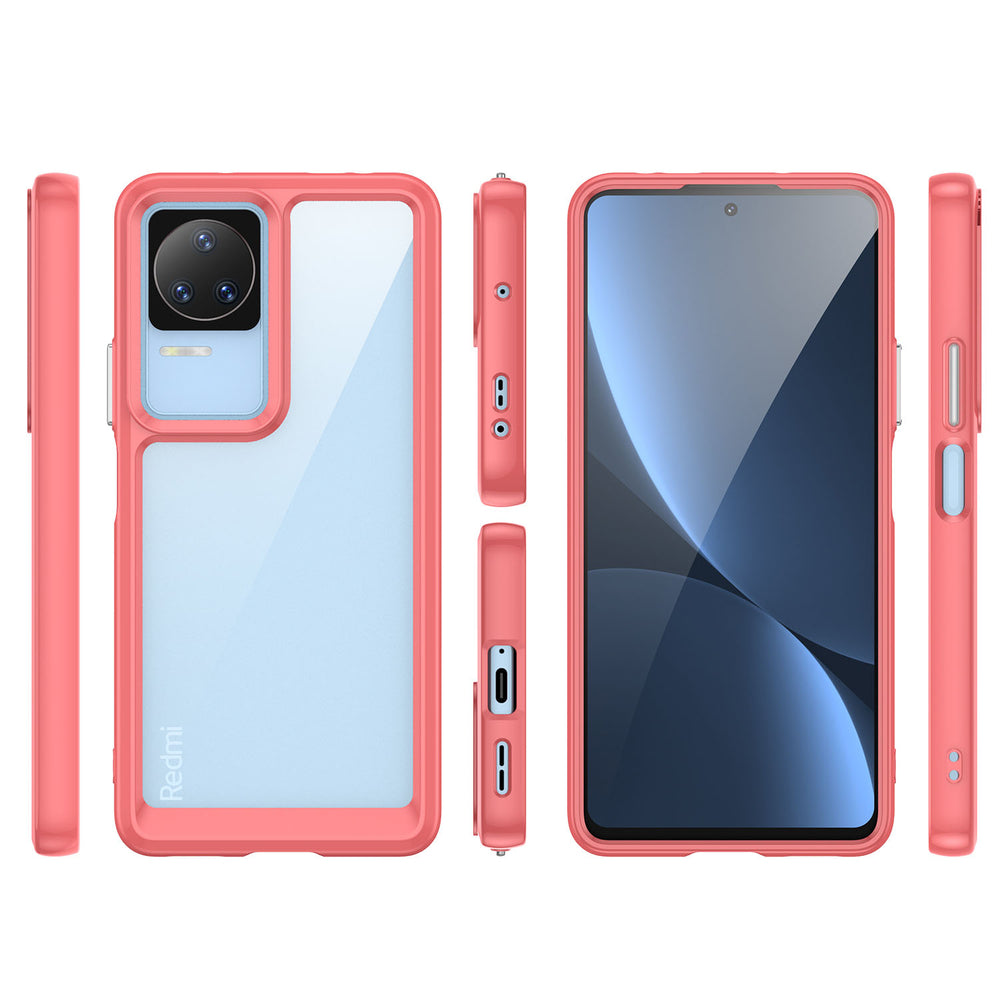 Outer Space Case Xiaomi Poco F4 5G cover with a flexible frame red