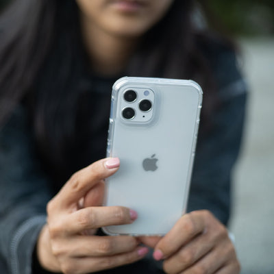 Raptic X-Doria Clear Case iPhone 14 Pro armored cover gray