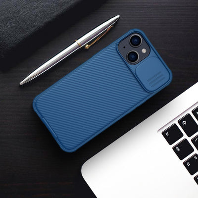 Nillkin CamShield Pro Magnetic Case iPhone 14 Plus Cover Camera Protector Blue (with MagSafe)