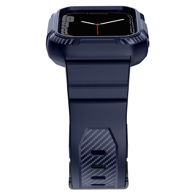 Kingxbar CYF106 2in1 armored case for Apple Watch SE, 9, 8, 7, 6, 5, 4, 3, 2, 1 (41, 40, 38 mm) with strap blue