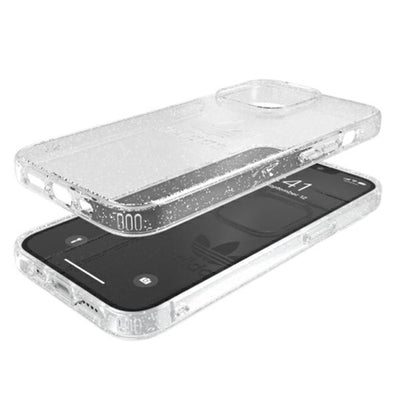 Adidas OR Protective Clear Case Glitter for iPhone 13 Pro / iPhone 13 - Transparent Silver