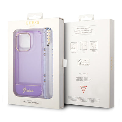 Guess GUHCP14XHGCOHU iPhone 14 Pro Max 6.7" purple/purple hardcase Translucent Pearl Strap