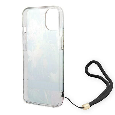 Guess GUOHCP14MHFLSB iPhone 14 Plus 6.7 "blue / blue hardcase Flower Strap
