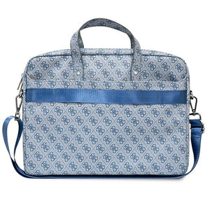 Guess Saffiano 4G Triangle Logo bag for a 16'' laptop - blue