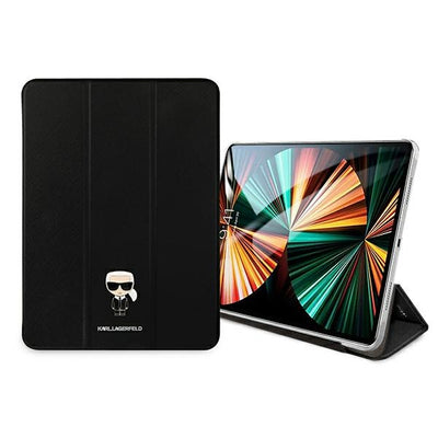 Karl Lagerfeld Saffiano Ikonic Karl Case for iPad 12.9" Pro 2021 - Black