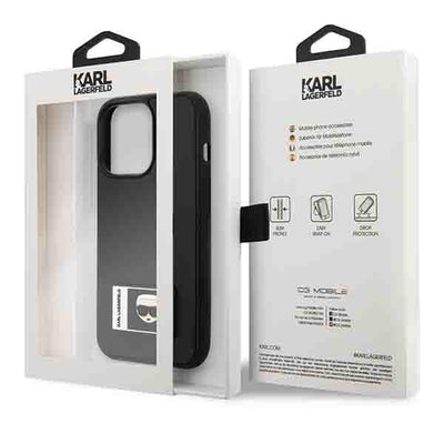 Karl Lagerfeld Ikonik Patch Case for iPhone 13 Pro / iPhone 13 - Black