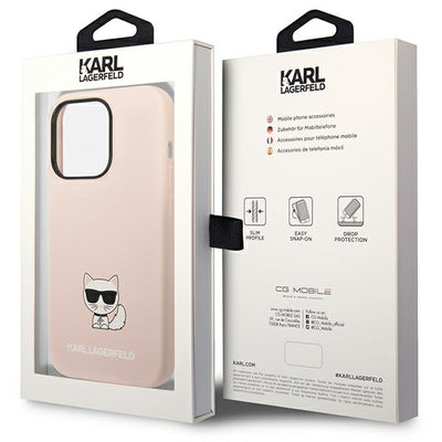 Karl Lagerfeld KLHCP14LSLCTPI iPhone 14 Pro 6.1 "hardcase light pink / light pink Silicone Choupette Body