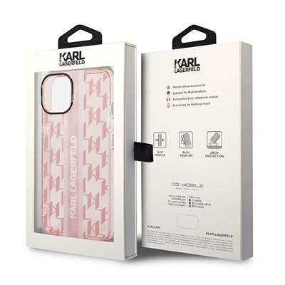 Karl Lagerfeld KLHCP14MHKLSPCP iPhone 14 Plus 6.7 "hardcase pink / pink Mono Vertical Stripe