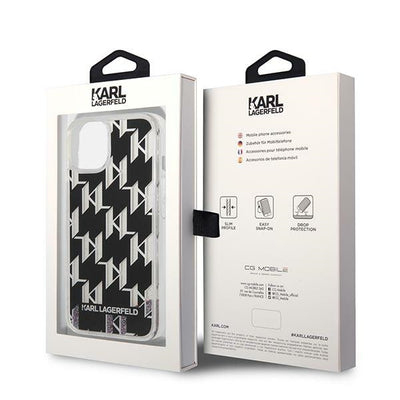 Karl Lagerfeld KLHCP14MLMNMK iPhone 14 Plus 6.7 "hardcase black / black Liquid Glitter Monogram
