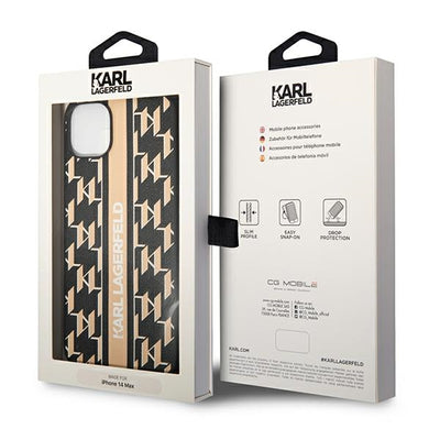 Karl Lagerfeld KLHCP14SPGKLSKW iPhone 14 6.1 "hardcase brown / brown Monogram Stripe