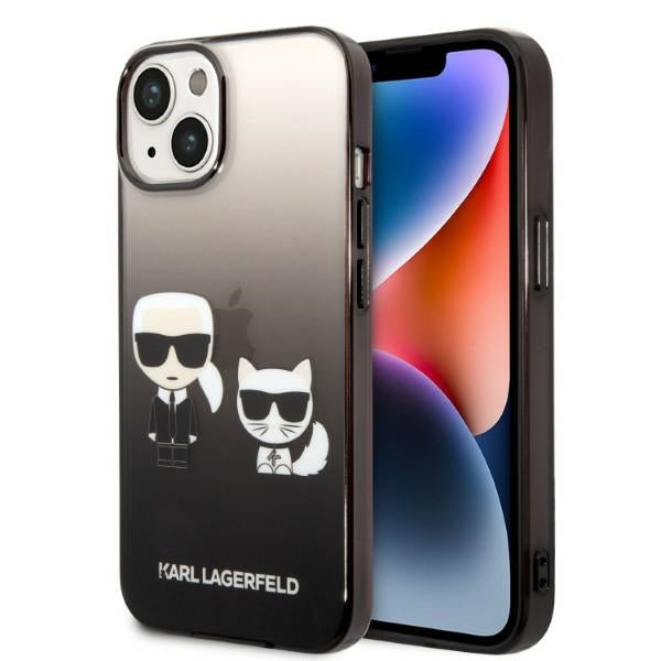 Karl Lagerfeld KLHCP14STGKCK iPhone 14 6,1 "hardcase black / black Gradient Ikonik Karl &amp; Choupette