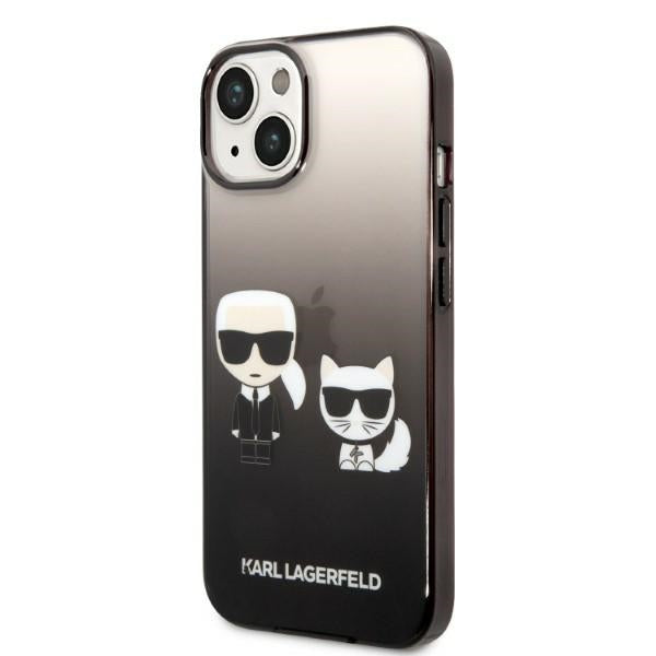 Karl Lagerfeld KLHCP14STGKCK iPhone 14 6,1 "hardcase black / black Gradient Ikonik Karl &amp; Choupette