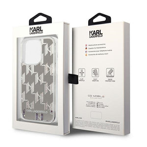 Karl Lagerfeld KLHCP14XLMNMS iPhone 14 Pro Max 6.7 "hardcase silver / silver Liquid Glitter Monogram