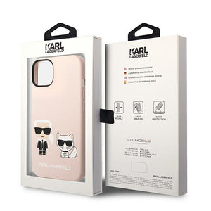 Karl Lagerfeld KLHMP14SSSKCI iPhone 14 6.1 "hardcase light pink / light pink Silicone Karl &amp; Choupette Magsafe