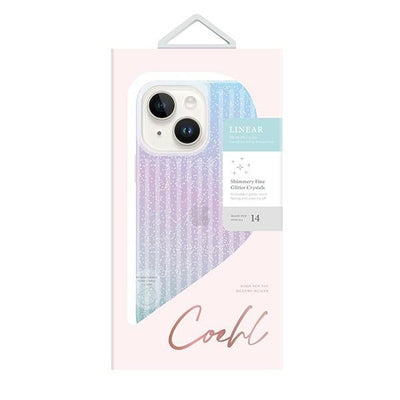 Uniq Coehl Linear case for iPhone 14 Plus - pink and blue