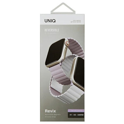 Uniq Revix strap for Apple Watch 1/2/3/4/5/6/7/8/SE/SE2 38/40/41mm - lilac and white