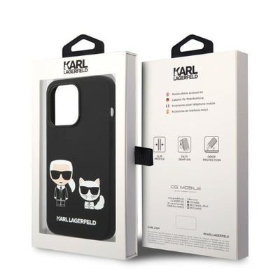 Karl Lagerfeld KLHMP14XSSKCK iPhone 14 Pro Max 6.7 "hardcase black / black Liquid Silicone Karl &amp; Choupette Magsafe