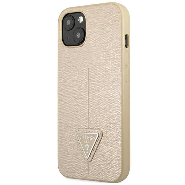Guess GUHCP14MPSATLE iPhone 14 Plus 6.7" beige/beige hardcase SaffianoTriangle Logo