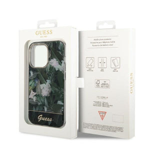 Guess Jungle Collection case for iPhone 14 Pro Max - green