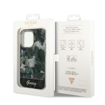 Guess Jungle Collection case for iPhone 14 Pro Max - green