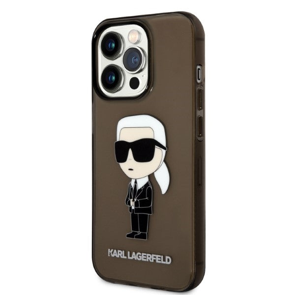 Karl Lagerfeld KLHCP14LHNIKTCK iPhone 14 Pro 6.1" black/black hardcase Ikonik Karl Lagerfeld