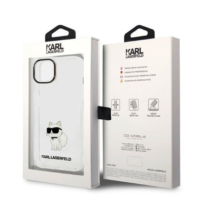 Karl Lagerfeld Ikonik Choupette case for iPhone 14 Plus - transparent