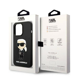Karl Lagerfeld KLHMP14XSNIKBCK iPhone 14 Pro Max 6.7" hardcase black/black Silicone Ikonik Magsafe