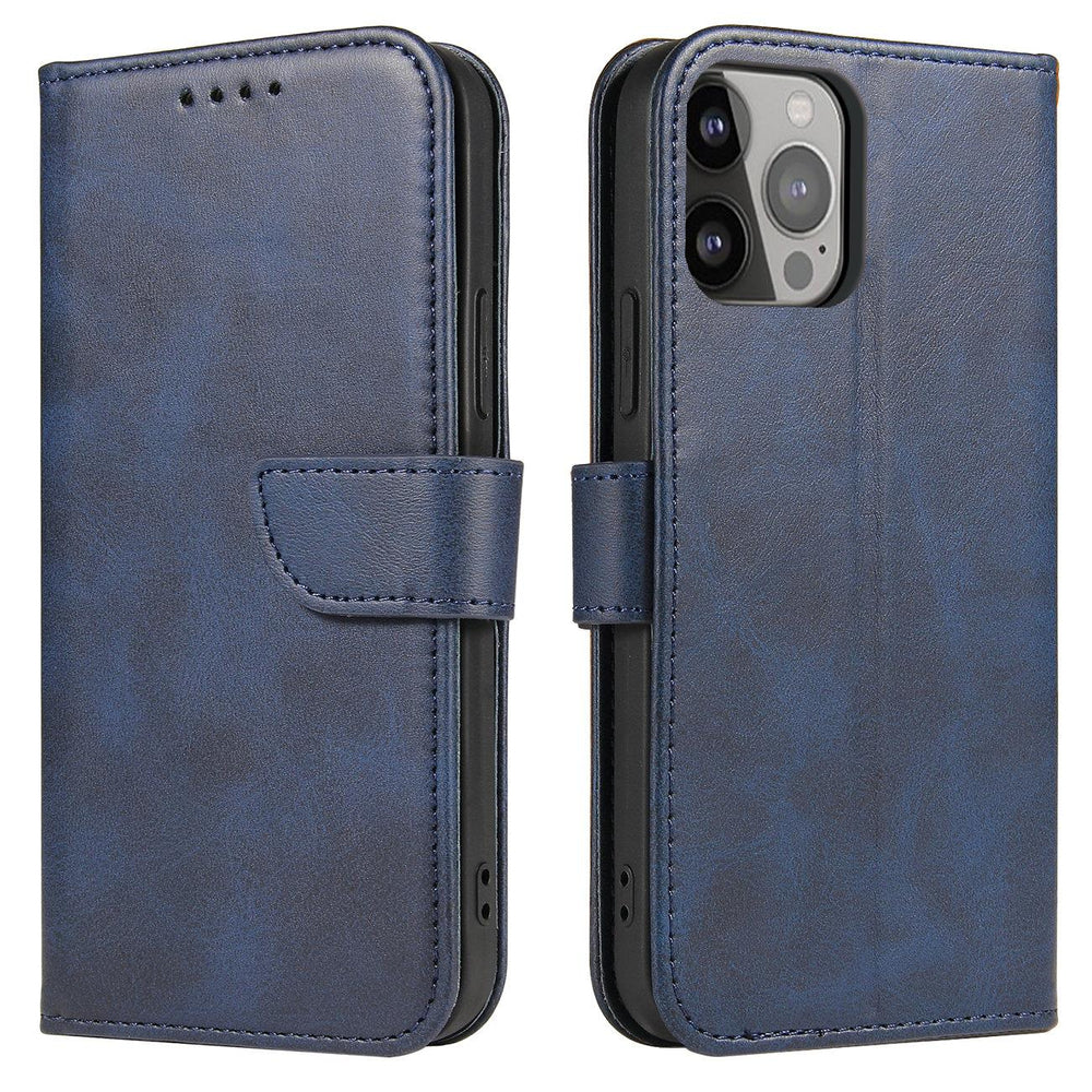 Magnet Case for Samsung Galaxy A34 5G cover with flip wallet stand blue