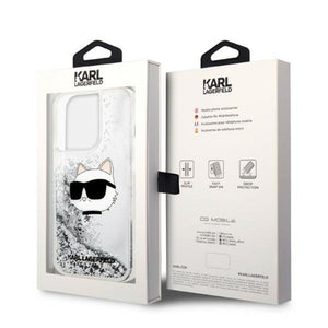 Karl Lagerfeld KLHCP14LLNHCCS iPhone 14 Pro 6.1" silver/silver hardcase Glitter Choupette Head
