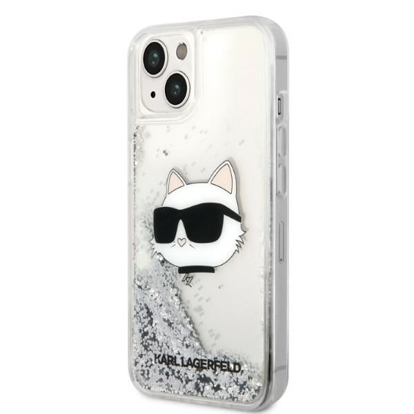 Karl Lagerfeld KLHCP14MLNHCCS iPhone 14 Plus 6.7" silver/silver hardcase Glitter Choupette Head