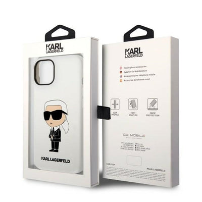 Karl Lagerfeld KLHCP14MSNIKBCH iPhone 14 Plus 6.7" hardcase white/white Silicone Ikonik