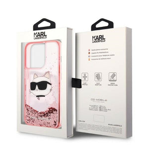 Karl Lagerfeld KLHCP14XLNCHCP iPhone 14 Pro Max 6.7" pink/pink hardcase Glitter Choupette Head