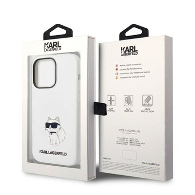Karl Lagerfeld KLHMP14LSNCHBCH iPhone 14 Pro 6.1" hardcase white/white Silicone Choupette MagSafe