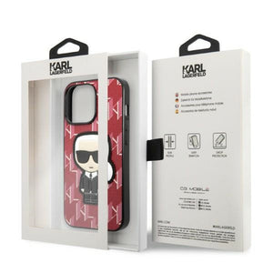 Karl Lagerfeld KLHCP13XPMNIKPI iPhone 13 Pro Max 6.7" hardcase red/red Monogram Ikonik Patch