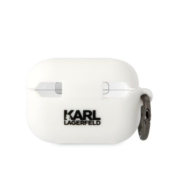 Karl Lagerfeld KLAP2RUNIKH AirPods Pro 2 cover white/white Silicone Karl Head 3D