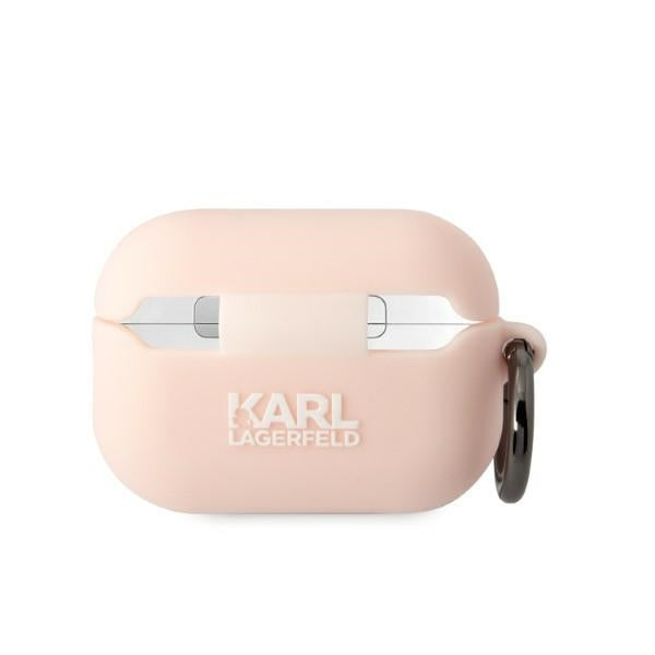 Karl Lagerfeld KLAP2RUNIKP AirPods Pro 2 cover pink/pink Silicone Karl Head 3D