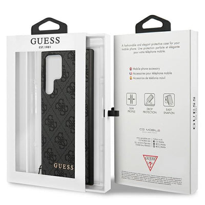 Guess GUHCS23LGF4GGR S23 Ultra S918 grey/grey hardcase 4G Charms Collection