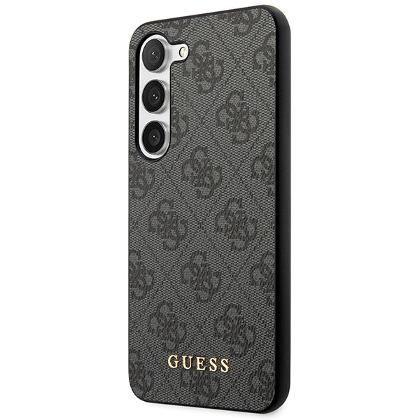 Guess GUHCS23SG4GFGR S23 S911 grey/grey hardcase 4G Metal Gold Logo