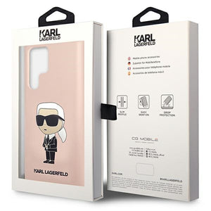 Karl Lagerfeld KLHCS23LSNIKBCP Sam S23 S918 Ultra hardcase pink/pink Silicone Ikonik