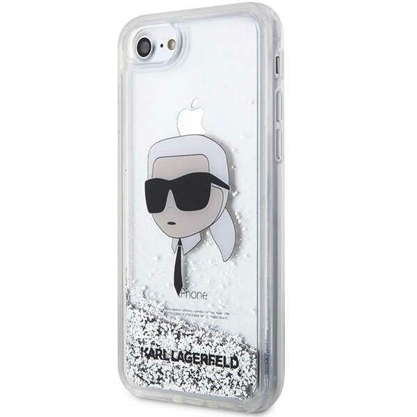 Karl Lagerfeld KLHCI8LNKHCH iPhone 7/8/ SE 2020/2022 silver/silver hardcase Glitter Karl Head